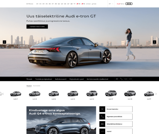 Audi Tartu kodulehe tegemine