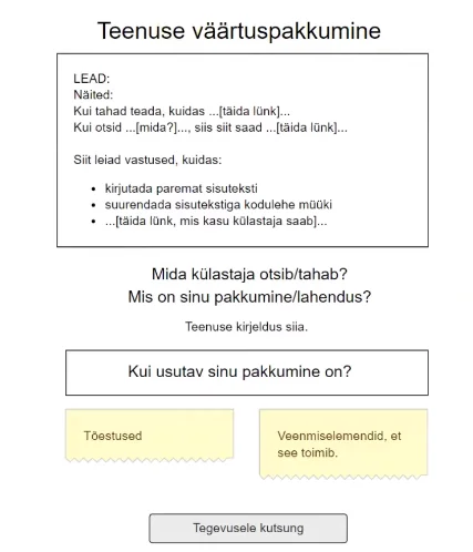 Kodulehe sisu lead